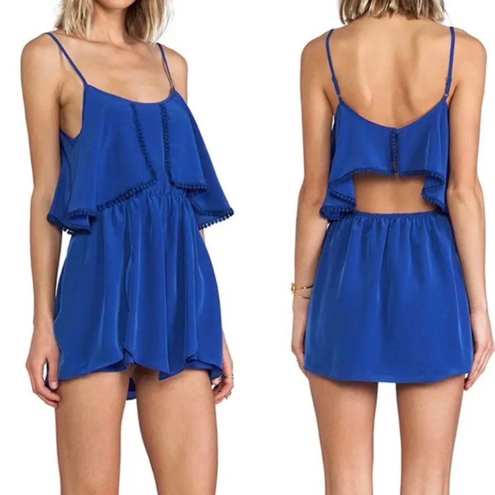 Revolve Lovers + Friends Blue Cutout Aries Dress Sz XS